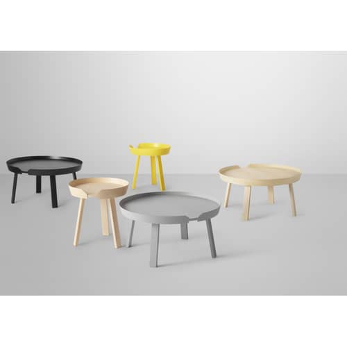 Table basse Around Small bois naturel / Ø 45 x H 46 cm - Muuto - Chêne naturel - Chêne
