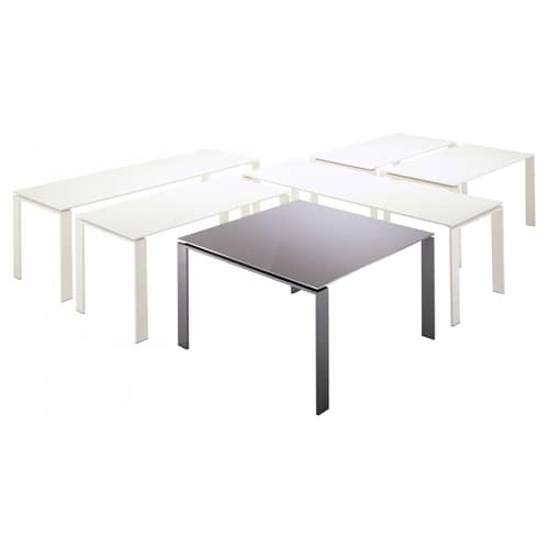 Table rectangulaire blanc / 190 x 79 cm - Kartell - Blanc - Acier verni, Stratifié