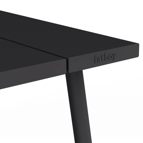 Table rectangulaire Fred\'s métal noir / 170 x 90 cm - 6 personnes - Fatboy - Anthracite - Aluminium