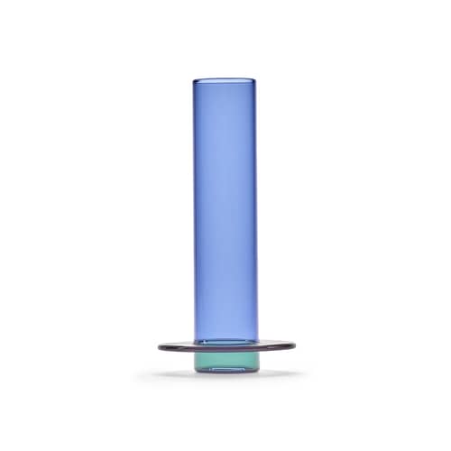 Vase Mix Glass Towers glas blau / Small - H 22,5 cm - Serax - H 22,5 cm / Blau - Borosilikatglas