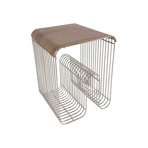 Accessoire / Plateau pour banc & tabouret Curva - 33 x 32 cm - AYTM - Noyer - Multiplis de noyer