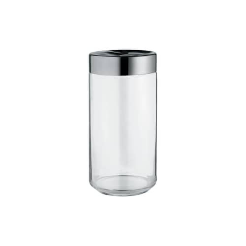 Julieta Airtight jar metal glass transparent 150 cl - Alessi - Transparent & steel - Glass, Stainless steel