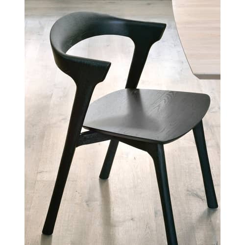 Chaise Bok Indoor bois noir / Chêne massif - Ethnicraft - Noir - Chêne massif