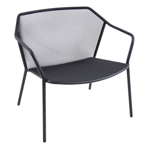 Darwin Low armchair metal Metal - Emu - Antique iron - Varnished steel