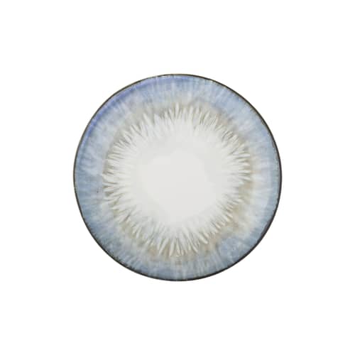 Calen Dessert plate ceramic blue / Ø 22 cm - Bloomingville - Ø 22 cm / Blue - Enamelled sandstone
