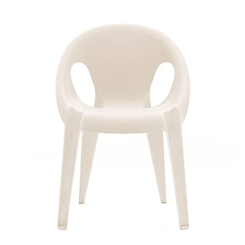 Fauteuil empilable Bell plastique blanc / Polypropylène recyclé (éco-conçu) - Konstantin Grcic, 2020 - Magis - Blanc Highnoon - Polypropylène recyclé