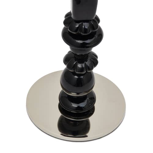 Kerzenleuchter Perles glas schwarz / Small - H 34 cm - POLSPOTTEN - Schwarz - Recyceltes Glas, rostfreier Stahl