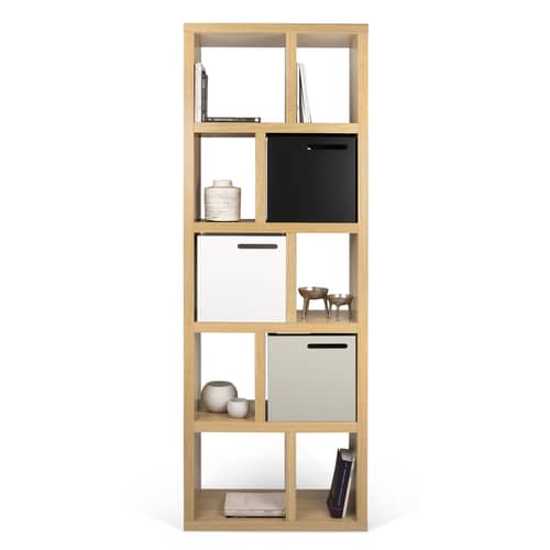Libreria Rotterdam / L 70 x H 198 cm - POP UP HOME - Rovere - Pannelli a nido d\'ape impiallacciati in rovere
