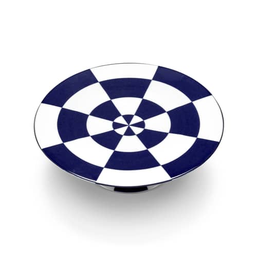 Plat à gâteau Fête des Bêtes céramique bleu / Ø 19,2 cm - Serax - Bleu & blanc - Porcelaine émaillée