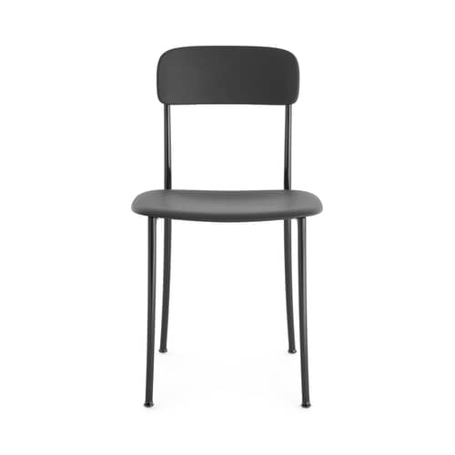 Sedia Savoia materiale plastico grigio - Kartell - Grigio antracite - alluminio verniciato, Tecnopolimero