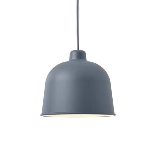 Suspension Grain matériau composite bleu gris / Ø 21 cm - Muuto - Bleu-gris - Matériau composite