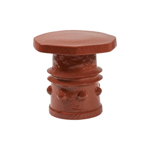 Table d\'appoint Clara 08 céramique orange / Ø 39 x H 37 cm - Serax - Rouille - Grès émaillé