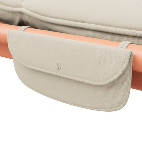 Transat inclinable Sunbun / Matelas inclus - Fatboy - Structure terracotta / Coussin Sahara - Aluminium thermolaqué, Mousse, Tissu oléfine, Toile