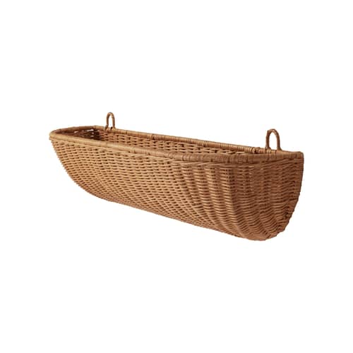 Wandablage Braided faser holz natur / B 75 x H 14 cm - Ferm Living - Rattan, natur - Geflochtenes Rattan