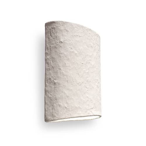 Wandleuchte Earth papierfaser weiß / Recyceltes Pappmaché - L 31 x H 45 cm - Serax - Weiß -  Papier mâché recyclé