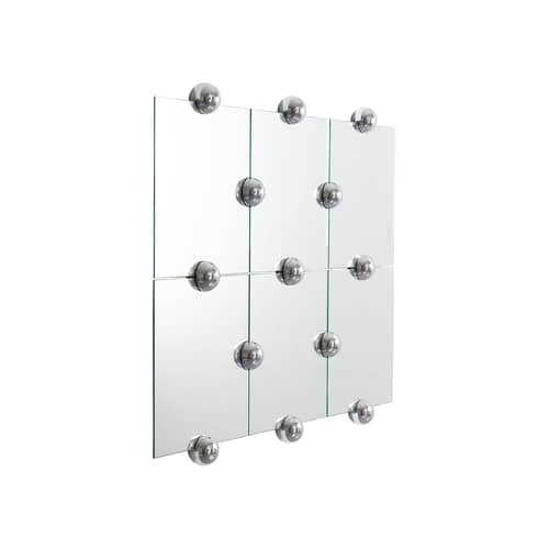 Wandspiegel Sphera Crystal Palace L metall silber / L 182 x H 135 cm - Moustache - Verchromt - Glas, Verchromtes Zamak