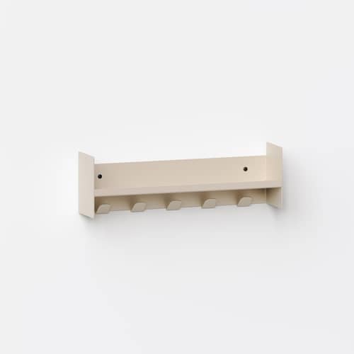  Accessory metal white / Wall hooks for shelf Pli L 45 cm - TIPTOE - Cream white - Powder coated steel