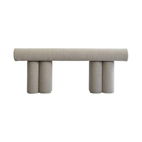 Banc rembourré Hiro / Banquette - L 120 cm - 101 COPENHAGEN - Sable (Lin) - Lin, Métal, Mousse