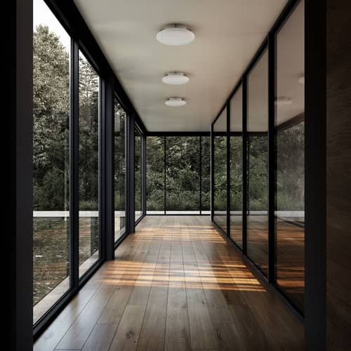 Hikari LED Bathroom wall light glass white / Ø 35 cm - 101 COPENHAGEN - Ø 35 cm / White - Aluminium, Opal Glass