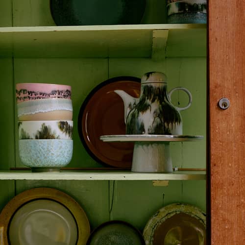 Bol 70s ceramics céramique multicolore / Set de 4 - Ø 13,5 x H 8 cm / 50 cl - HK LIVING - Modernist - Grès émaillé