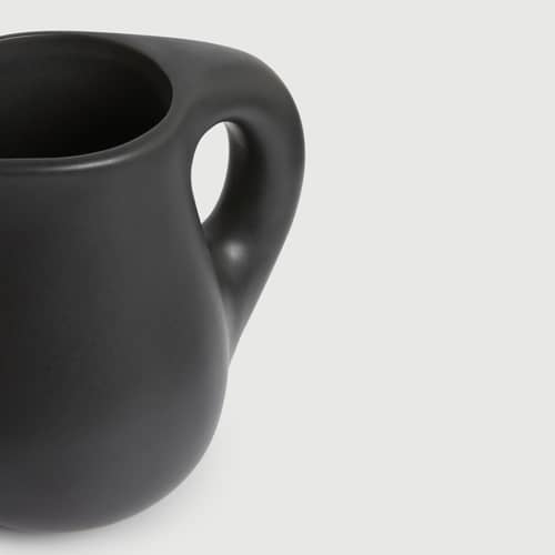 Caraffa Dough ceramica nero / Ø 15 x H 19,8 cm - TOOGOOD - Carbone - Gres smaltato