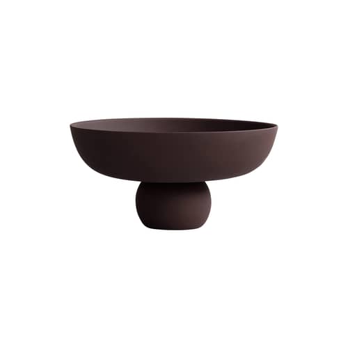Centre de table Baburu Medium céramique marron / Ø 30 x H 15 cm - 101 COPENHAGEN - Chocolat - Céramique
