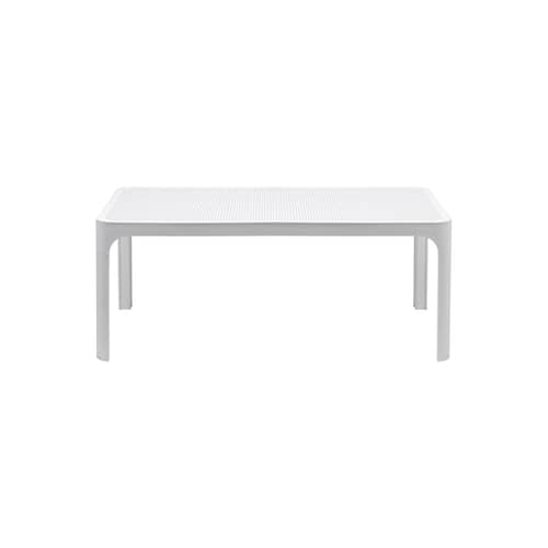 Net Coffee table composite material white / 100 x 60 x H 40 cm - NARDI - White - Fibreglass resin