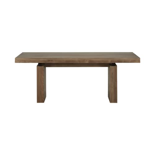 Double Extending table wood brown / L 200 to 300 cm - 8 to 12 people - Ethnicraft - Teak - Solid teak