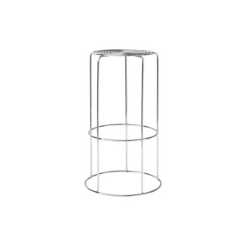 Wire VP16 High stool metal silver / H 75 cm - Verner Panton, 1981 - &tradition - Polished steel - Polished stainless steel wire