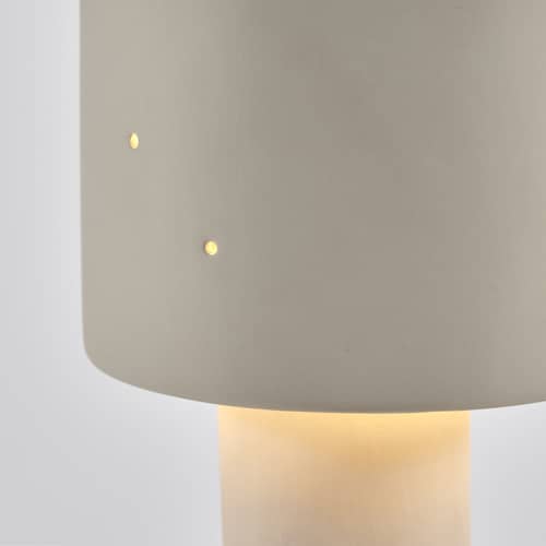 Lampada da tavolo Clara 01 ceramica bianco beige / Gres - Ø 12 x H 39 cm - Serax - n°01 / Bianco - Gres