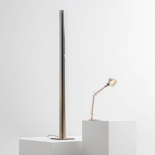Lampe de bureau Tolomeo Micro métal cuivre / 1987 - Edition spéciale - Artemide - Cuivre anodisé (effet brossé) - Acier, Aluminium