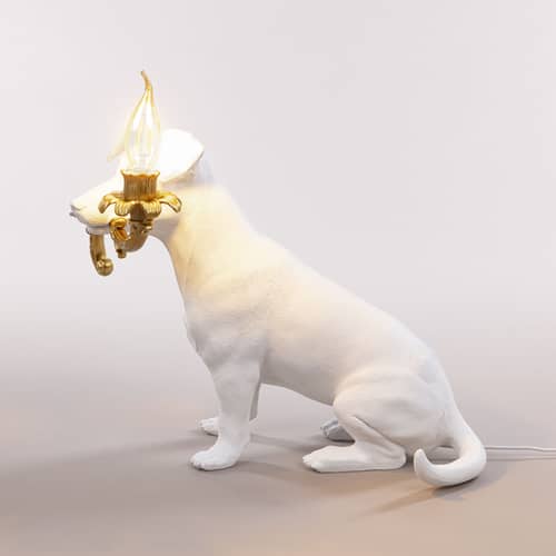 Lampe de table Rio Lamp plastique blanc or / Résine - Seletti - Blanc & or - Résine