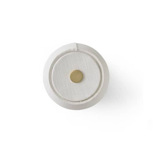 Lampe sans fil rechargeable Torso céramique beige / Ø 12 x H 20 cm - Audo Copenhagen - Sable - Céramique, Laiton, Lin