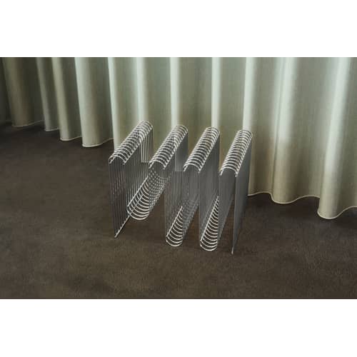 AYTM Curva Magazine holder - silver | Made In Design UK