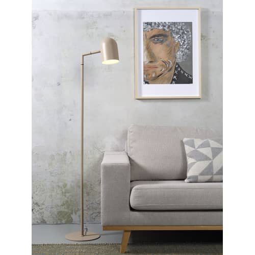Lampada a stelo Marseille metallo beige / Orientabile - H 141 cm - It\'s about Romi - Sabbia - Ferro