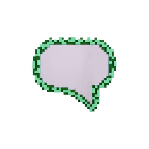 Miroir mural Pixel - Message bois vert / 72 x 66 cm / Seconde vie - Seletti - Message - MDF, Verre