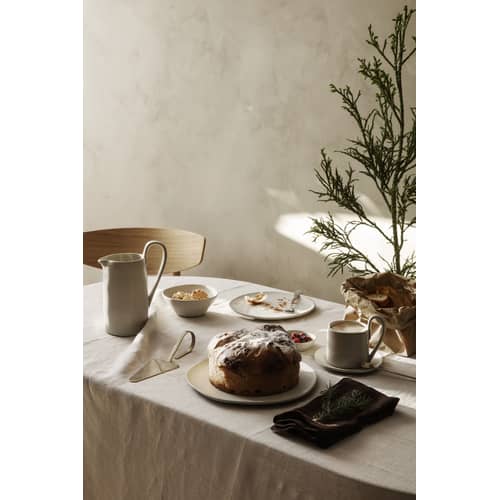Mug Flow céramique blanc / 36 cl - Porcelaine - Ferm Living - Blanc cassé moucheté - Porcelaine émaillée