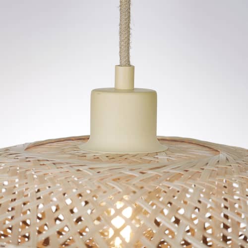 Madura Pendant wood beige / Ø 60 x H 15 cm - Bamboo - GOOD&MOJO - / Ø 60 cm - Brown & Natural - Bamboo, Iron