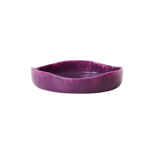 Plat de service  plastique violet / Ø 26,5 cm - HK LIVING - Prune - Résine