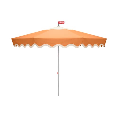 Sonnenschirm Pensol textil orange / Ø 350 cm - Fatboy - Orange - Aluminium, Polyester-Gewebe
