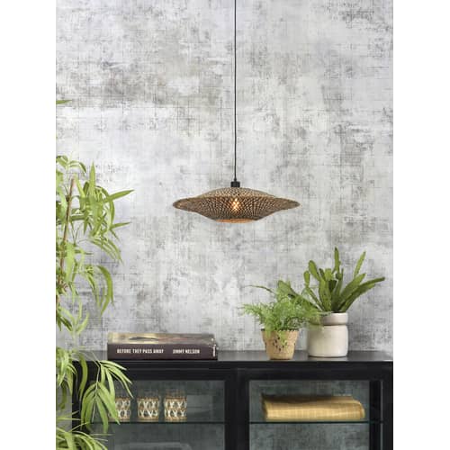 Sospensione Bali Medium legno naturale / Bambù - Ø 60 cm - GOOD&MOJO - Ø 60 cm / Naturale e nero - Bambù