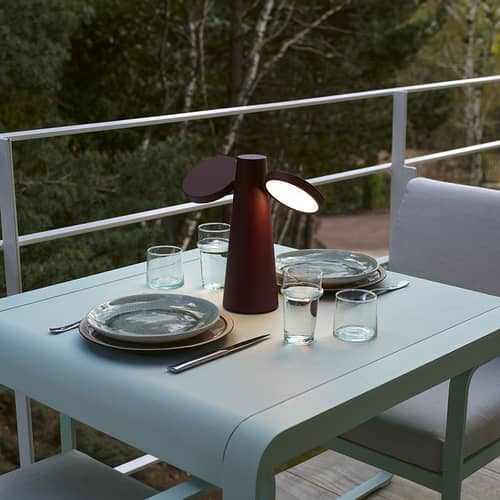 Oto LED Wireless rechargeable outdoor lamp metal black / H 27 cm - Adjustable - Fermob - Liquorice - Aluminium