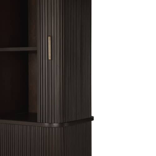 Armoire Roller Max bois marron / L 100 x H 142 cm - Ethnicraft - Acajou brun foncé - Acajou massif teinté