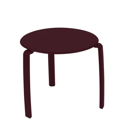Beistelltisch Alizé metall violett / Ø 48 cm - Metall - Fermob - Schwarzkirsche - Aluminium
