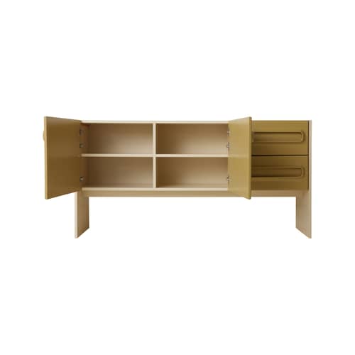 Buffet Space bois vert / L 160 x P 42 x H 80 cm - HK LIVING - Vert sauge & crème - MDF laqué