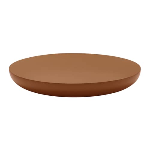 Couchtisch Olo Colours holz orange / Ø 100 x H 15 cm - Mogg - Kupferbraun - Lackiertes Massivholz