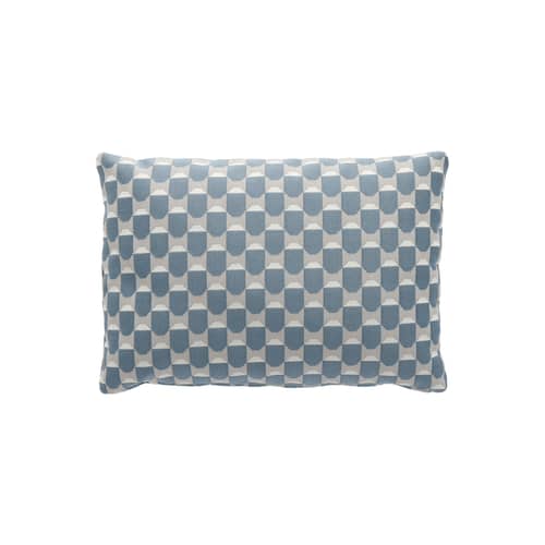 Cuscino per esterno Liberty tessuto blu / 45 x 32 cm - Kartell - Blu (Liberty Obi Check) -  Ouate, Tessuto outdoor