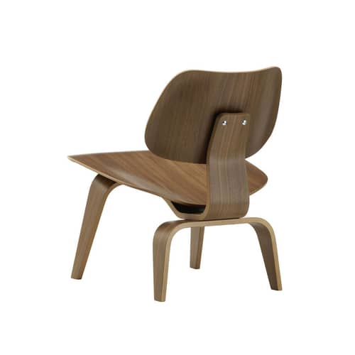 Fauteuil bas Plywood Group LCW bois noir / By Charles & Ray Eames, 1945 - Vitra - Noyer - Contreplaqué moulé, Placage de noyer