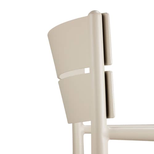 Fauteuil de repas Elin métal beige / Assise corde - Ethnicraft - Sable - Aluminium thermolaqué, Corde