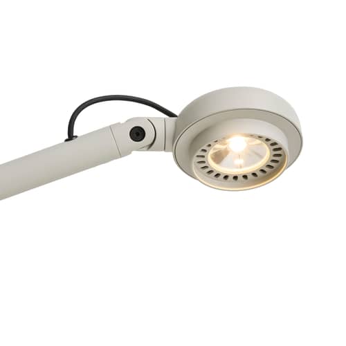 Lampada a stelo Fifty-Fifty LED metallo grigio / Lampada da lettura orientabile - Hay - Grigio cenere - Alluminio termolaccato